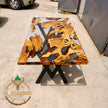 Personalized Olive Wood Epoxy Dining Table: Modern Resin River Table