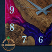 Made to Order Resin Olive Wood Wall Clock: Modern Square Art