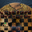 Handmade Olive Wood Chess Board: 3D Resin Chess Set