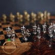 Handmade Olive Wood Chess Board: 3D Resin Chess Set