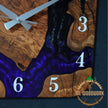 Made to Order Resin Olive Wood Wall Clock: Modern Square Art