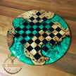 Handmade Olive Wood Chess Board: 3D Resin Chess Set