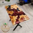 Personalized Olive Wood Resin Dining Table: Live Edge Epoxy River