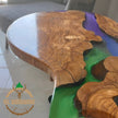 Personalized Olive Wood Resin Guitar Stand: Modern Sofa End Table