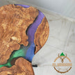 Personalized Olive Wood Resin Guitar Stand: Modern Sofa End Table