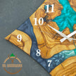 Diamond Resin Wall Clock: Olive Wood Epoxy Clock