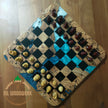 Personalized Olive Wood Chess Set: Handmade Resin Inlay, Modern Style