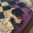 Handmade Olive Wood Resin Chess Set: Personalized Modern Board