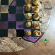 Handmade Olive Wood Resin Chess Set: Personalized Modern Board