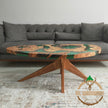 Handmade Olive Wood Resin Coffee Table: Modern Epoxy Design