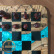Personalized Olive Wood Chess Set: Handmade Resin Inlay, Modern Style