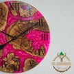 Custom Olive Wood Resin Wall Clock: Modern Epoxy Clock