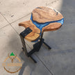 Custom Olive Wood Guitar Stand: Epoxy Resin Sofa End Table
