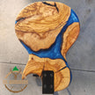 Custom Olive Wood Guitar Stand: Epoxy Resin Sofa End Table