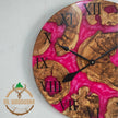 Custom Olive Wood Resin Wall Clock: Modern Epoxy Clock
