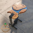 Custom Olive Wood Guitar Stand: Epoxy Resin Sofa End Table
