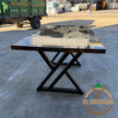 Handmade Olive Wood Epoxy Resin Dining Table: Modern River Table