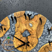 20'' Olive Wood Resin Wall Clock: Modern Arabic Numeral Clock
