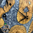 20'' Olive Wood Resin Wall Clock: Modern Arabic Numeral Clock