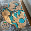 Custom Olive Wood Epoxy Coffee Table: Rustic Modern Sofa Table