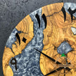 20'' Olive Wood Resin Wall Clock: Modern Arabic Numeral Clock
