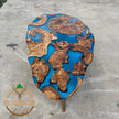 Handcrafted Olive Wood Resin Coffee Table - Modern Live Edge Design