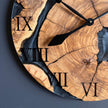 Handmade Olive Wood Epoxy Resin Wall Clock – Modern Luxury Wooden Clock