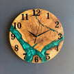 Epoxy Olive Wood Wall Clock, Resin Live Edge Clock, Modern Minimalist Natural Wood Art, Silent Large Home Decor Gift