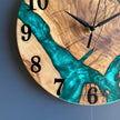 Epoxy Olive Wood Wall Clock, Resin Live Edge Clock, Modern Minimalist Natural Wood Art, Silent Large Home Decor Gift