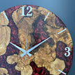 Epoxy Olive Wood Wall Clock, Resin Live Edge Clock, Modern Minimalist Natural Wood Art, Silent Large Home Decor