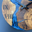 Epoxy Resin and Olive Wood Wall Clock | Live Edge Wooden Clock | Kitchen Wall Clock | Unique Handmade Modern Wall Clock