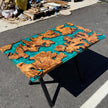 Handmade Olive Wood and Epoxy Dining Table: Kitchen & Living Room Table