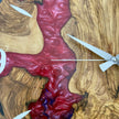 Personalized Resin and Olive Wood Wall Clock: Modern Wall Clock
