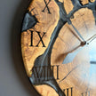 Olive Wood Epoxy Resin Wall Clock – Rustic Handmade Wooden Clock
