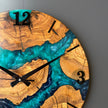 Epoxy Resin and Olive Wood Wall Clock | Live Edge Wood Slice Clock | Rustic Farmhouse Decor | Unique Handmade Modern Wall Clock