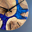 Olive Wood Epoxy Resin Wall Clock, Personalized Wooden Wall Clock: Modern Home Decor