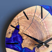Olive Wood Epoxy Resin Wall Clock, Personalized Wooden Wall Clock: Modern Home Decor