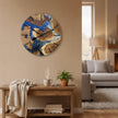 Oversized Epoxy Resin and Olive Wood Wall Clock, Large Live Edge Wood Art Clock: Home Decor (24'' - 40'')