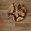 Epoxy Olive Wood Wall Clock, Resin Live Edge Clock, Modern Minimalist Natural Wood Art, Silent Large Home Decor