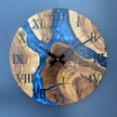 Epoxy Resin and Olive Wood Wall Clock | Live Edge Wooden Clock | Kitchen Wall Clock | Unique Handmade Modern Wall Clock