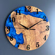 Epoxy Resin and Olive Wood Wall Clock | Wall Clock Modern | Kitchen Wall Clock | Unique Large Wall Clock