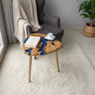Olive Wood Epoxy Side Table: Handmade Live Edge Accent Table