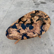 Olive Wood Epoxy Coffee Table: Custom Made to Order Solid Wood Centerpiece