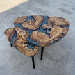 Epoxy Olive Wood Coffee Table: Custom Resin River End Table, Handmade Rustic Home Decor