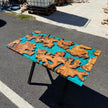 Handmade Olive Wood and Epoxy Dining Table: Kitchen & Living Room Table