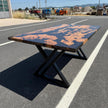Epoxy Dining Table, Live Edge Resin Table: Modern Solid Wood Furniture