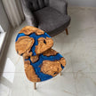 Handmade Olive Wood & Epoxy Nesting Tables, Modern Live Edge Coffee Table Set