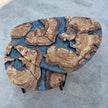 Epoxy Olive Wood Coffee Table: Custom Resin River End Table, Handmade Rustic Home Decor