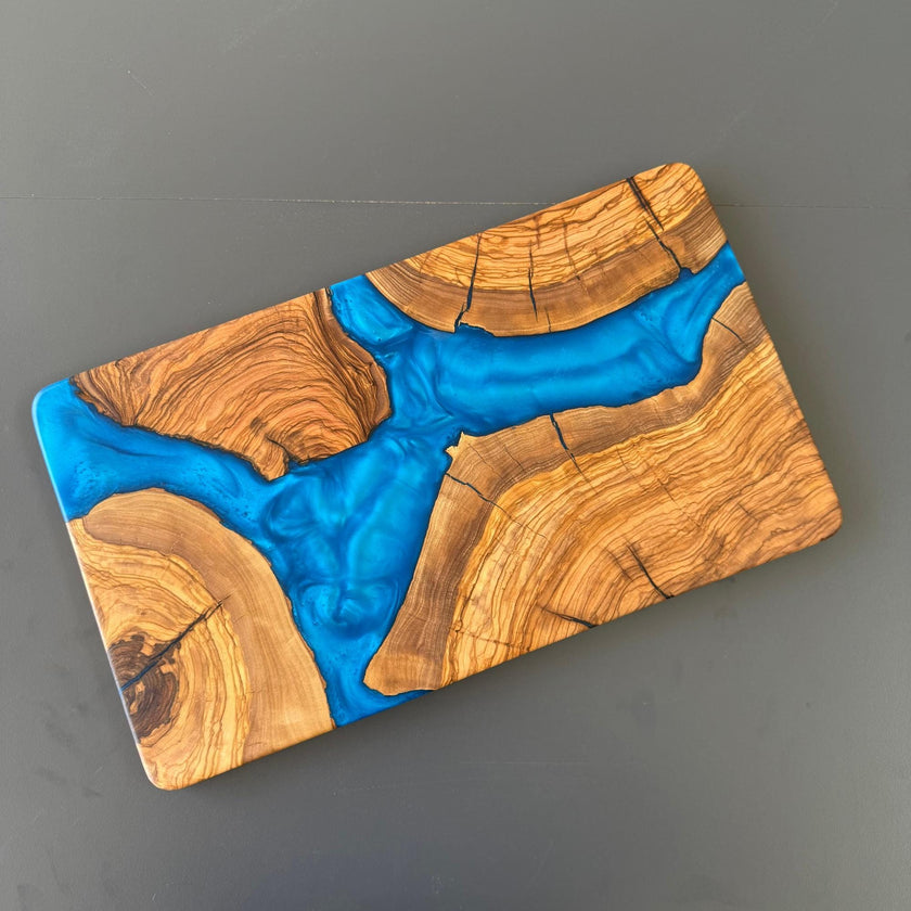 Personalized Olive Wood Charcuterie Board, Custom Serving & Cheese Board, Engraved Kitchen Board
