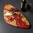Red Epoxy Olive Wood Charcuterie Board, Handmade Cheese Board, Serving Platter, Rustic Kitchen Gift